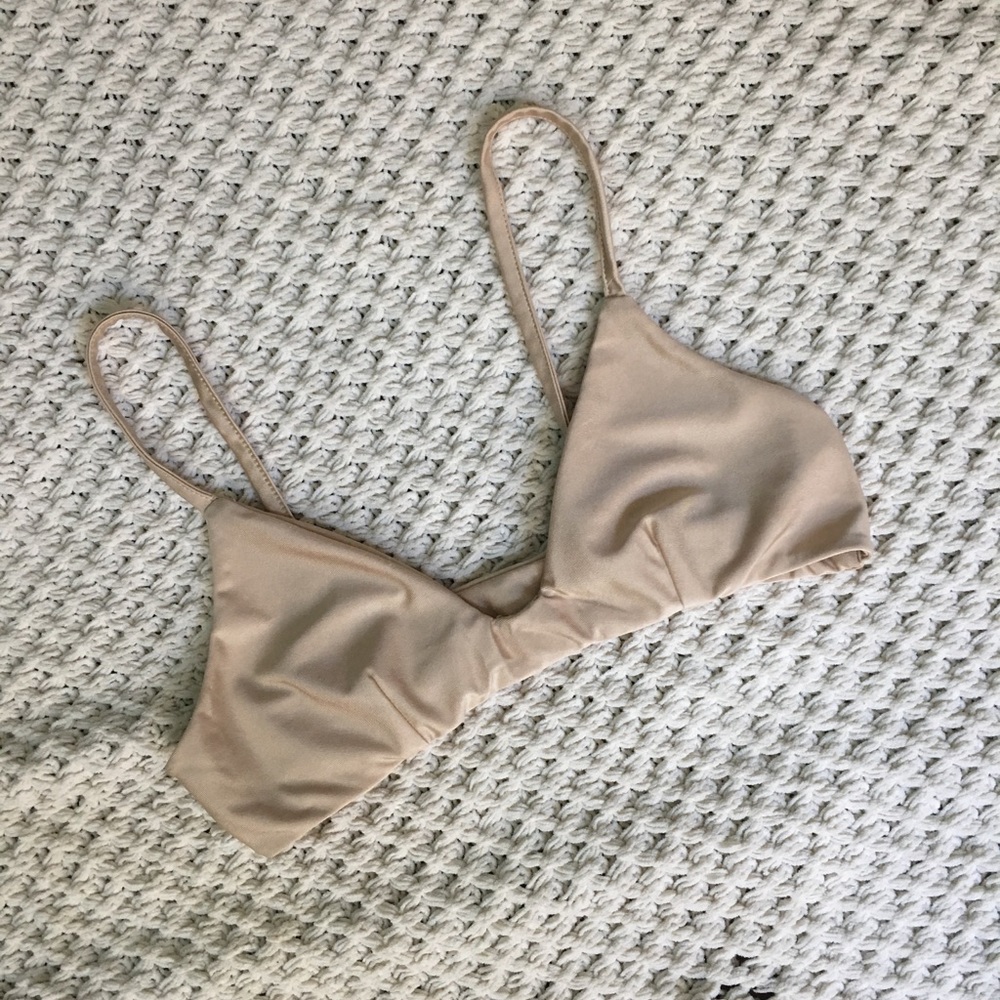 Nude/Gold Zaful bathing suit Top